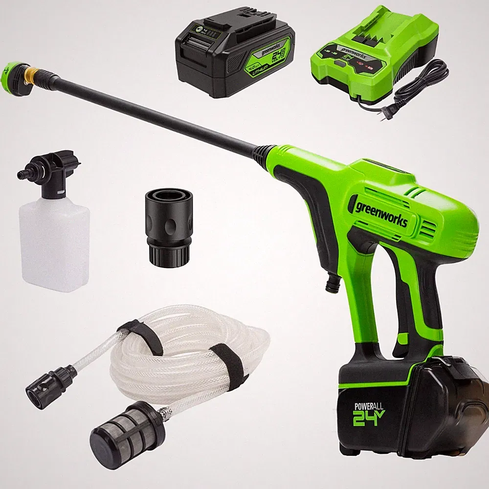 Greenworks 24V Cordless Pressure Washer 600PSI 0.8GPM w/ 4Ah Battery and Charger