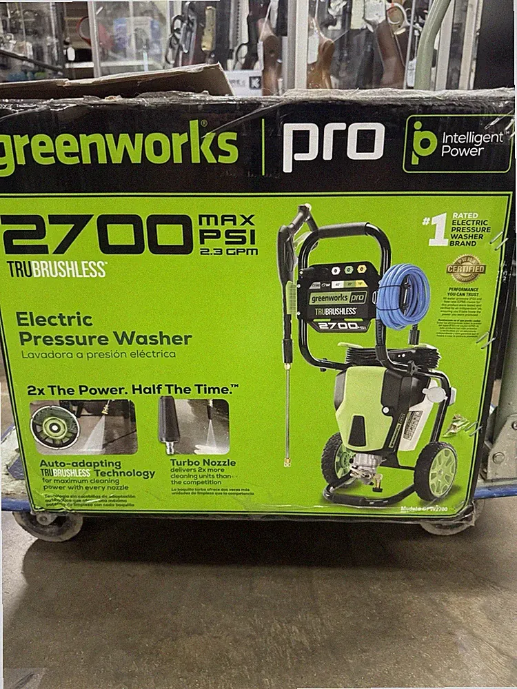 Greenworks 2700 PSI (2.3 GPM Max) Brushless Electric Pressure Washer