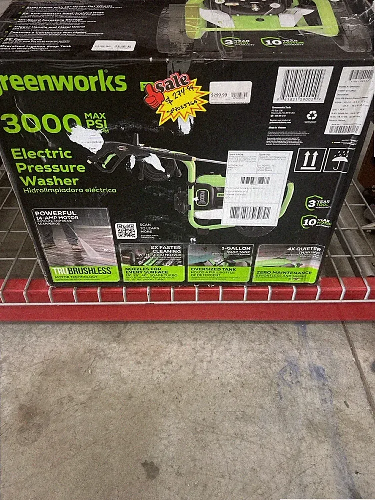 GREENWORKS 3000 MAX PSI - PRESSURE WASHER (SP8025369)