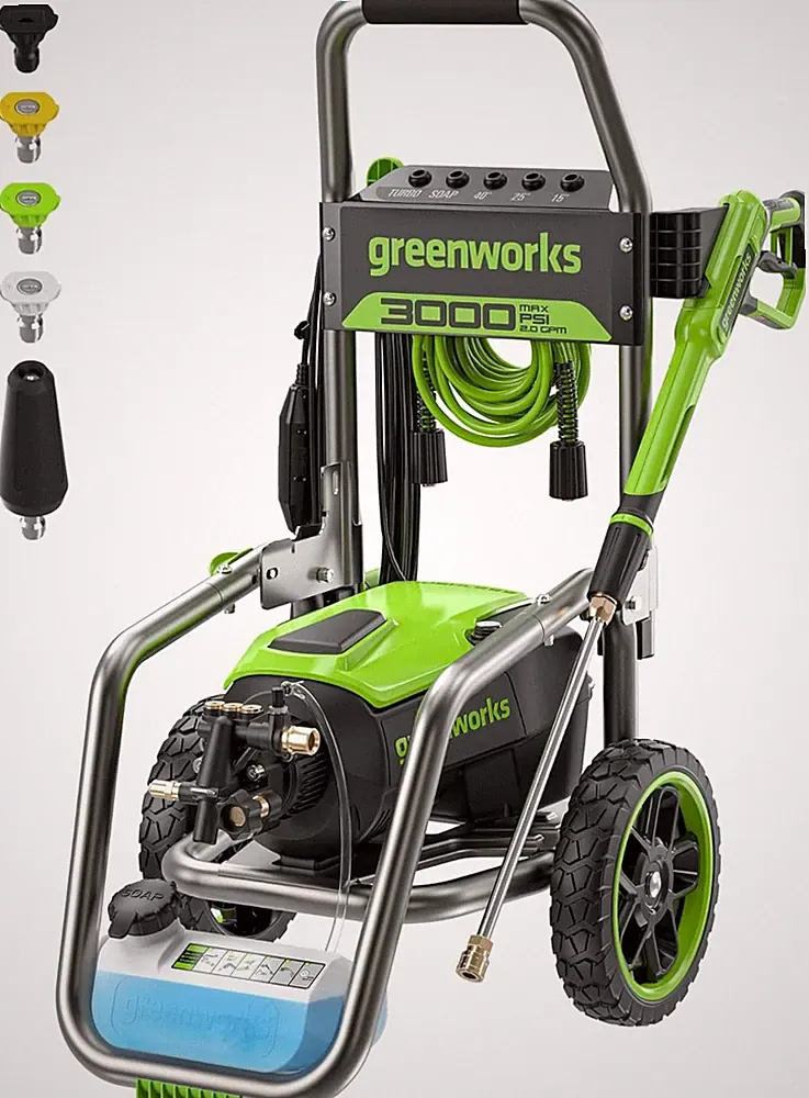 Greenworks 3000 PSI (2.0 GPM Max) Brushless Electric Pressure Washer (15°, 25°