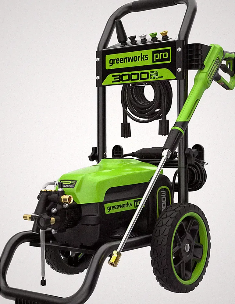 Greenworks - 3000 PSI Electric Pressure Washer up to 2.0 GPM - Green