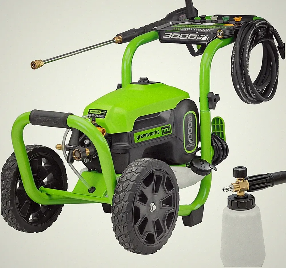 Greenworks 3000 PSI Pressure Washer (2.0 GPM Max) with Foam Cannon – Easily Remo