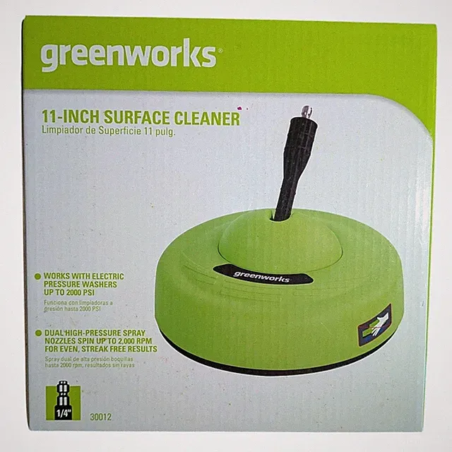 Greenworks 30012 11" Surface Cleaner Attachment for Pressure Washers 2000PSI New