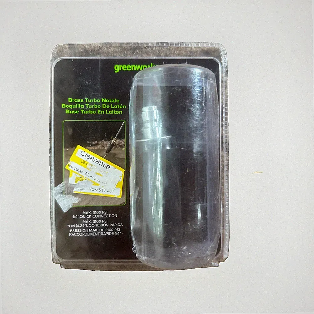 Greenworks 3100 PSI Turbo Nozzle Pressure Washer Spray Tip Shelf Wear