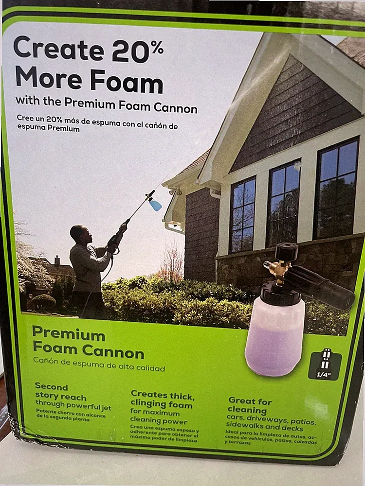Greenworks 5209902 Premium Foam Cannon, Pressure Washer 3700 PSI New