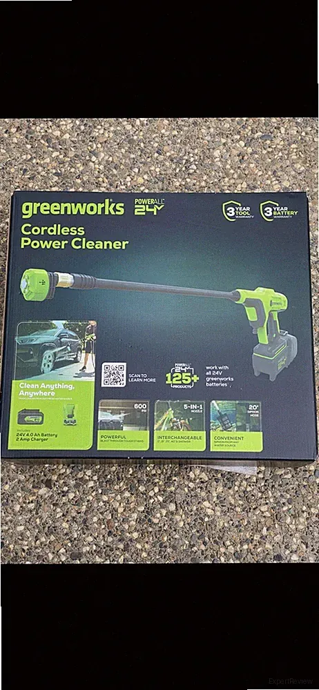 Greenworks 600 Psi 24V Battery Pressure Washer with 4Ah Battery PC24B410