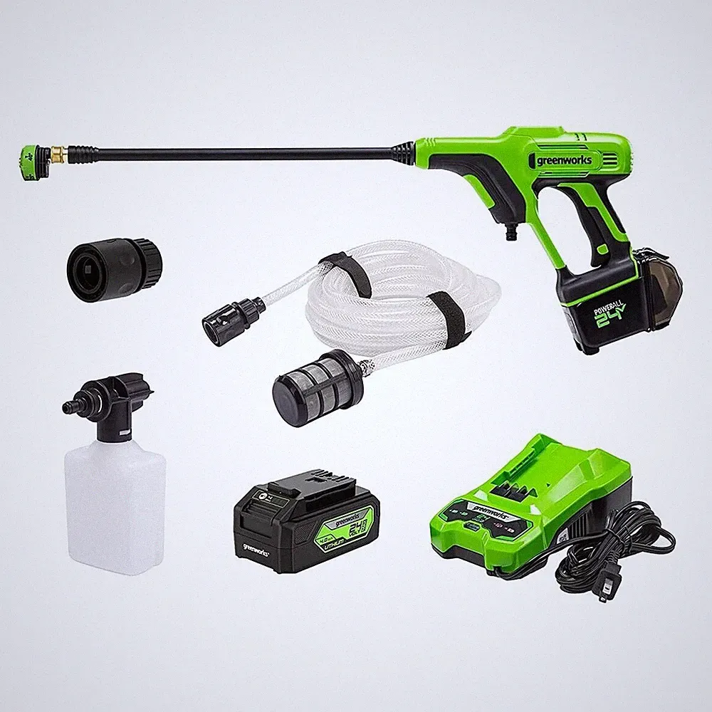 Greenworks 600psi POWERALL Battery Powered Power Cleaner Kit with 4Ah USB