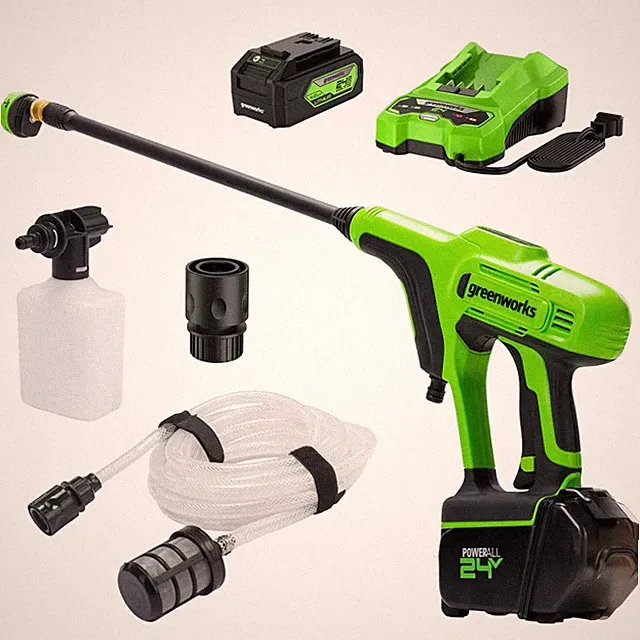 Greenworks 600psi POWERALL Battery Powered Power Cleaner Kit with 4Ah USB