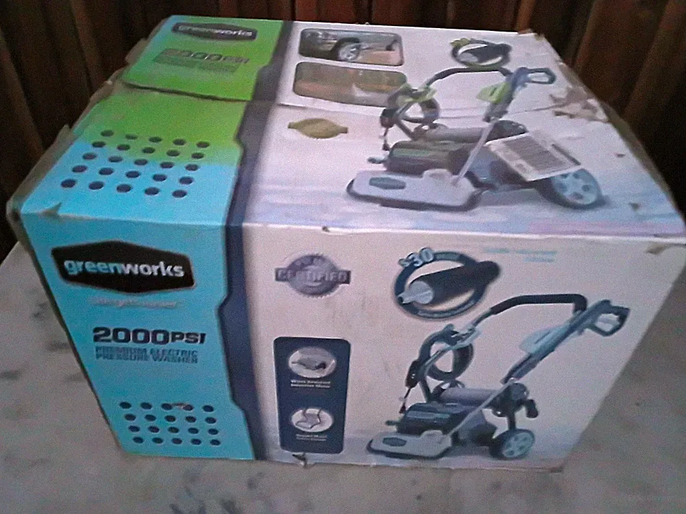Greenworks GPW 2000 PSI 1.2 GPM Corded Electric Pressure Washer Hose Reel