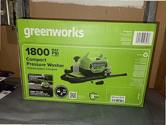 Greenworks GPW1805 1800 PSI 1.2 GPM Electric Pressure Washer Compact Cold Water