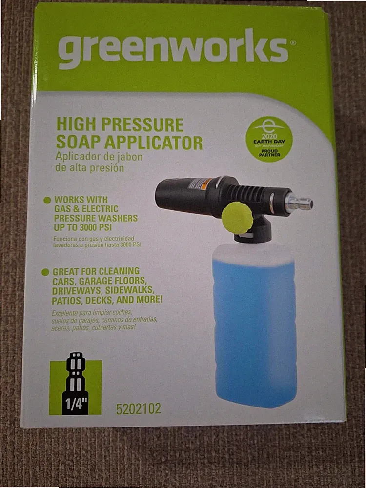 Greenworks High Pressure Soap Applicator Brand New Sealed Fast Shipping!