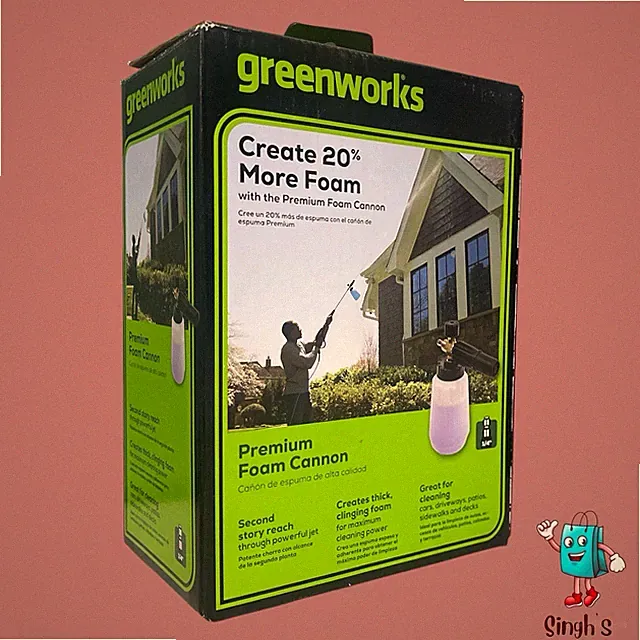 Greenworks Premium up to 3700 PSI 1/4" Foam Cannon - Quick connect system (S5)