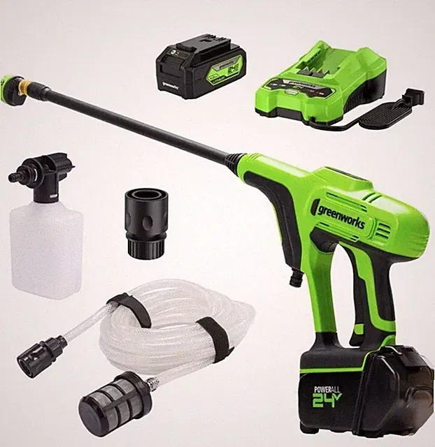 Greenworks Pressure Washer 24V 600 PSI Battery w 4Ah USB Battery and Charger