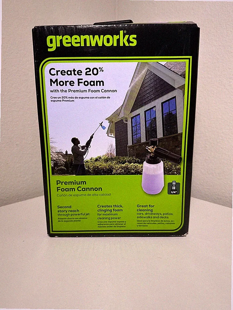 Greenworks - Pressure Washer Foam Cannon Attachment - Black