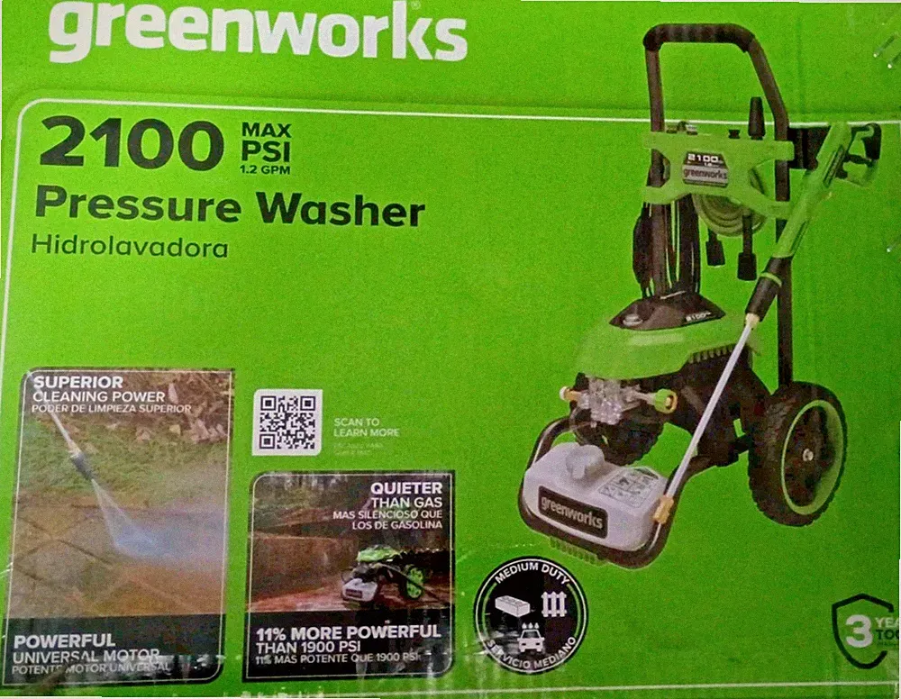 Greenworks Pro 2100 PSI 1.2 GPM Electric Pressure Washer Brushless BNIB