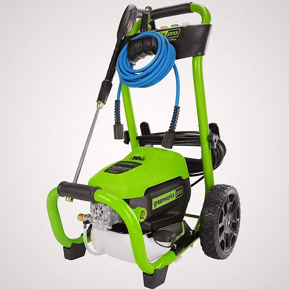 Greenworks Pro 2300 PSI Electric Pressure Washer 25Ft Hose 35Ft Cord 5 Nozzles