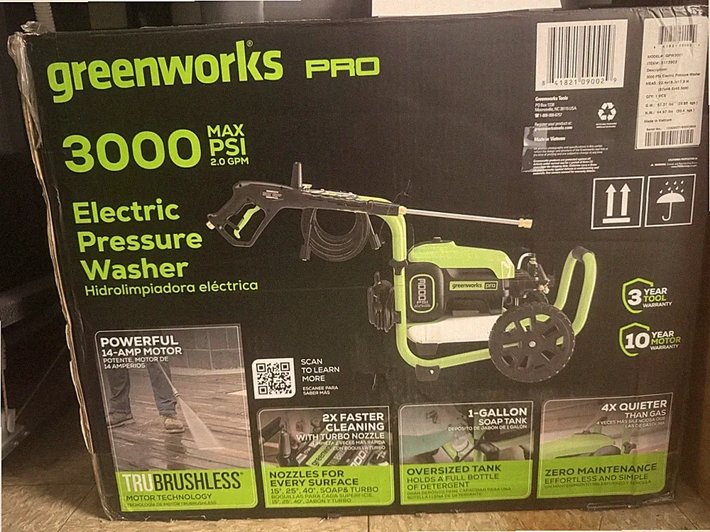 Greenworks Pro 3000-PSI 2.0-GPM Electric Pressure Washer