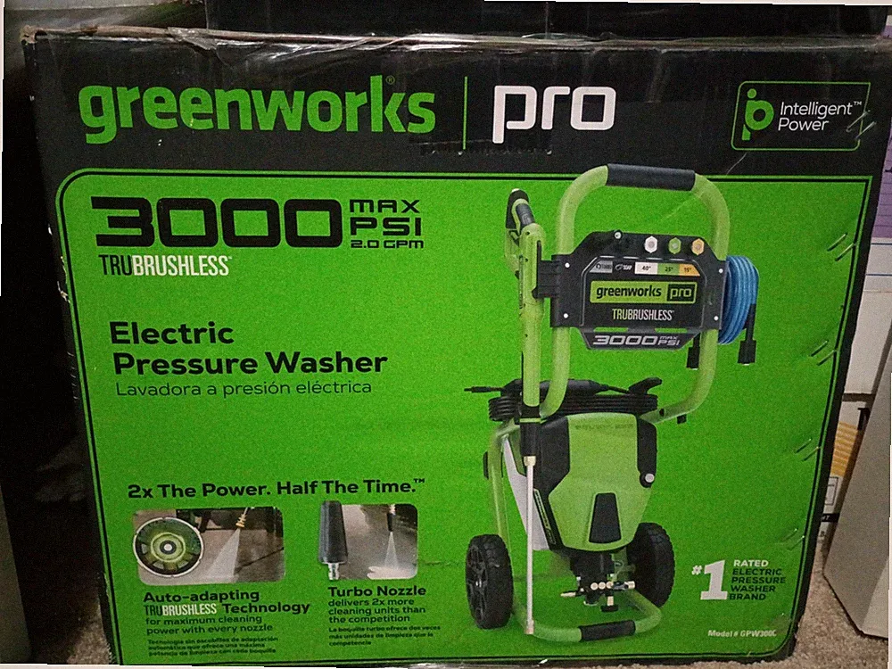 Greenworks Pro 3000 PSI 2.0 GPM Electric Pressure Washer Brushless BNIB