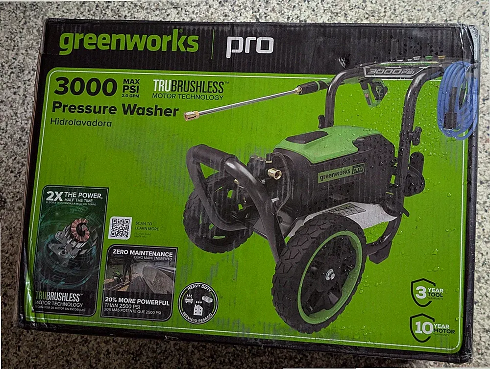 Greenworks Pro 3000 PSI Electric Pressure Washer 2.0 GPM 14A Brushless Brand New