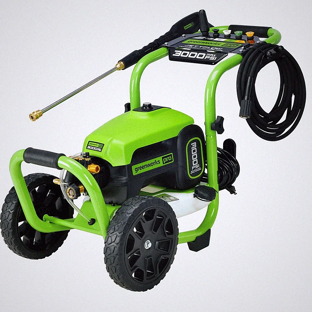 Greenworks Pro 3000 Psi Electric Pressure Washer GPW3001 25Ft Hose 35Ft Cord 5No
