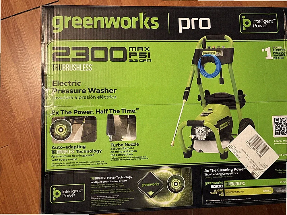 Greenworks Pro Electric Pressure Washer 2300 PSI 2.3 GPM TruBrushless