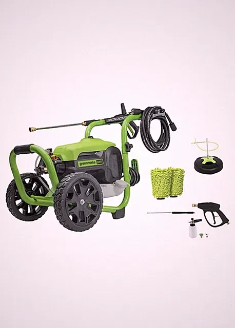 Greenworks Pro Electric Pressure Washer Combo Kit Wheel-Mounted GPW3001-SK