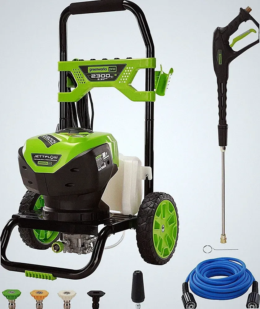 Greenworks - Pro Electric Pressure Washer up to 2300 PSI at 1.2 GPM - Green