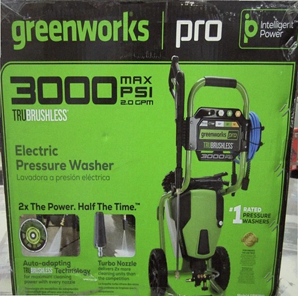 Greenworks Pro GPW3000 3000 PSI 2.0 GPM Brushless Electric Pressure Washer
