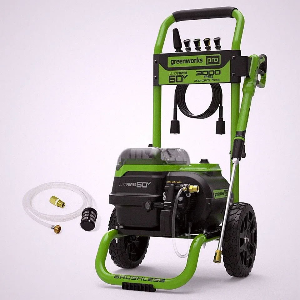 Greenworks Ultrapower 60V Wheel-Mounted Electric Hybrid Pressure Washer 3000 PSI