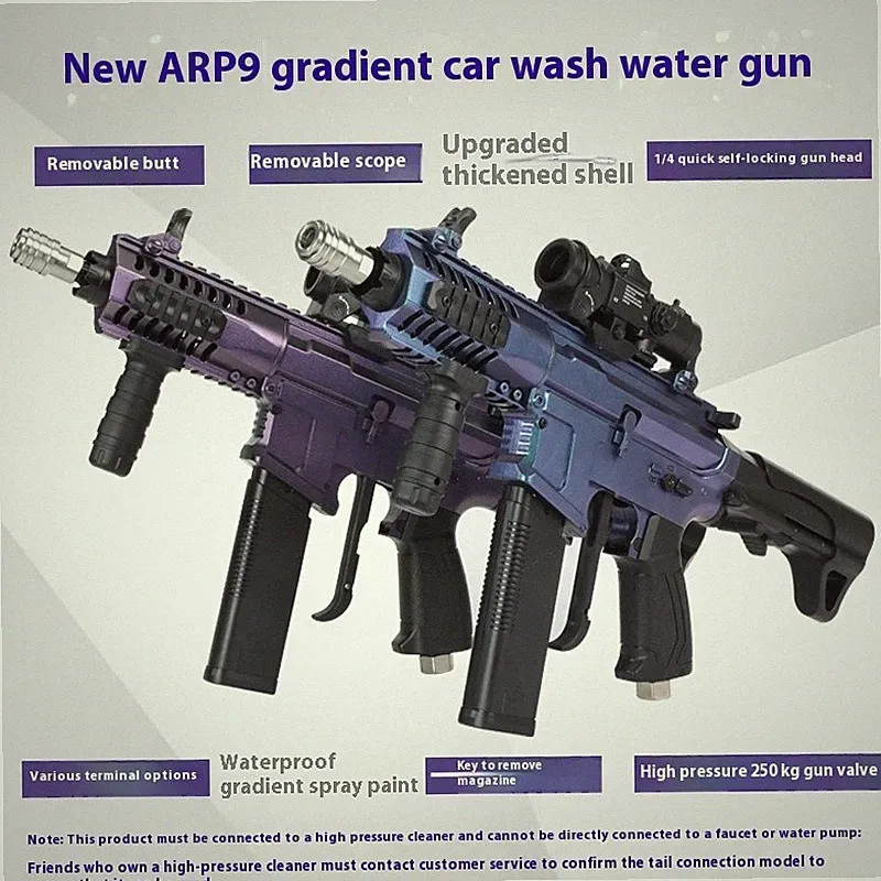 Gun Style Pressure Washer Handle Trigger Car Washing Kit W/ Foam Cannon ARP9