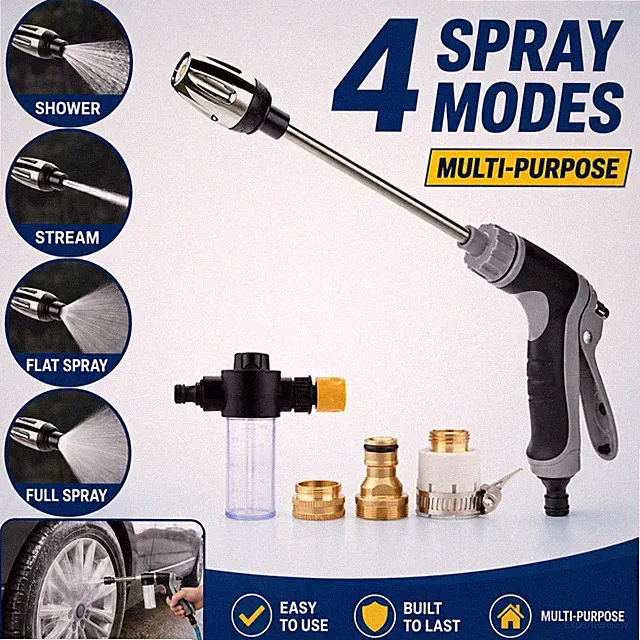 Handheld Cordless High Pressure Washer Gun Garden Hose Car Cleaning Tool