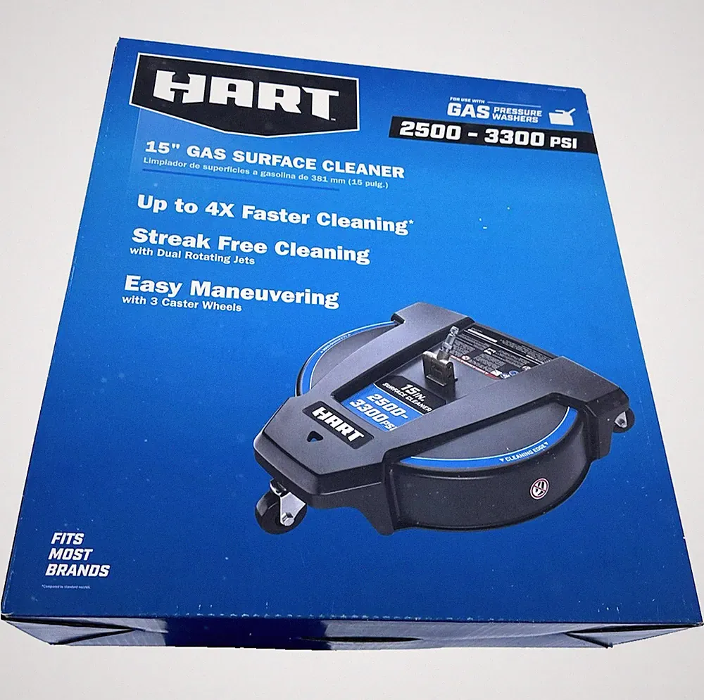 HART® 15” Gas Surface Cleaner 2500-3300 PSI Pressure Washer 1/4” Quick Connect