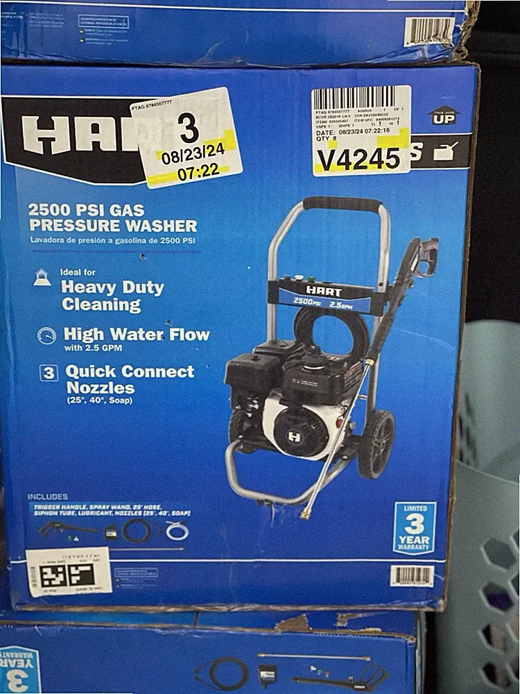 HART 2500 PSI Gas Pressure Washer – NEW! Box Damage Only
