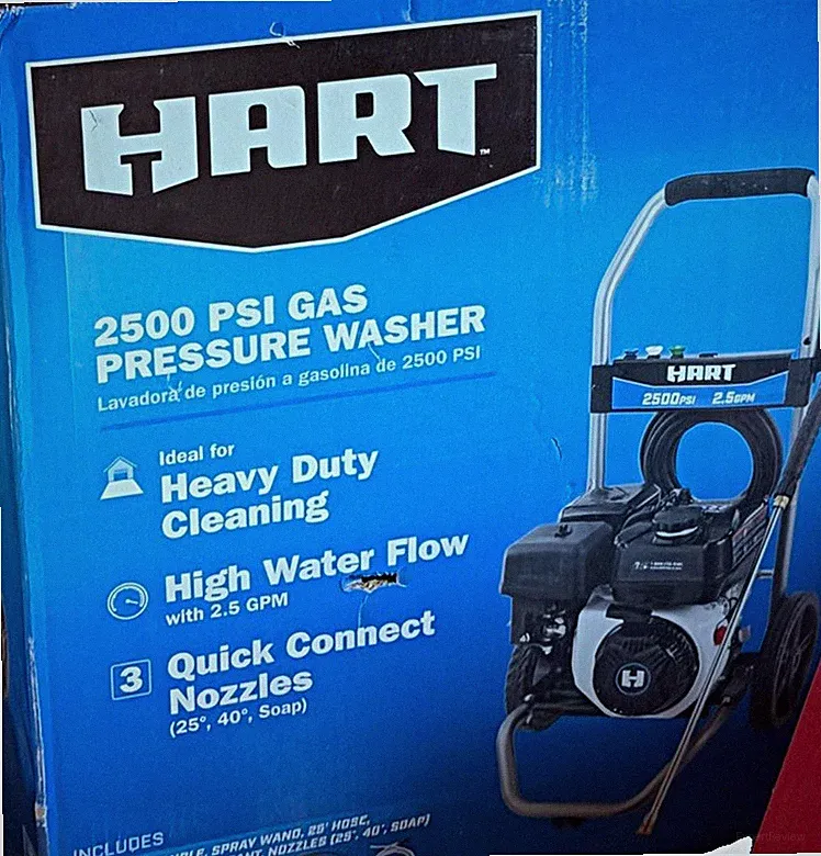HART Gas Pressure Washer 2500 PSI Max Pressure, 2.1-3 GPM Flow