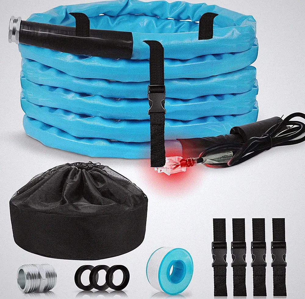 Heated Water Hose for Rv (30Ft L X 5/8"ID) 4.0 Upgraded Function with Energy Sav