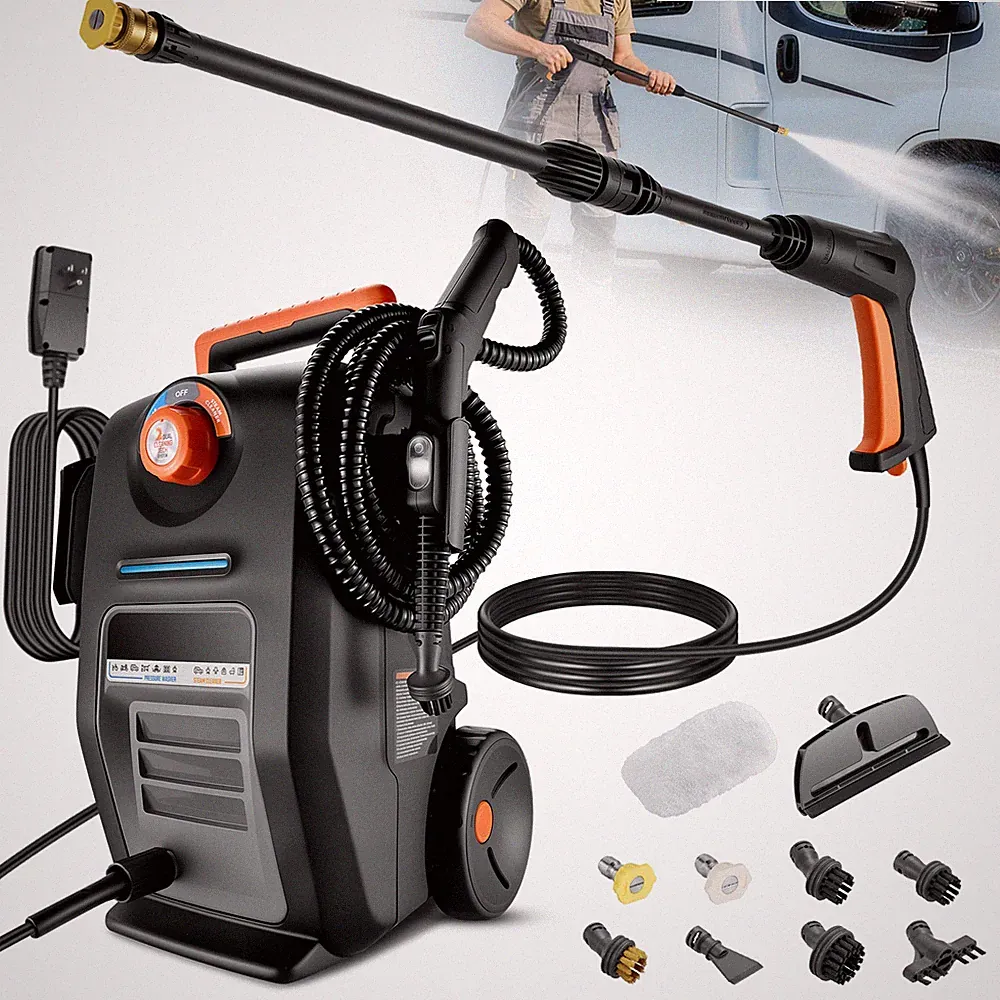 High Pressure Steam Cleaner & Washer 3000 PSI 2GPM 1500W 120V Multi-Purpose