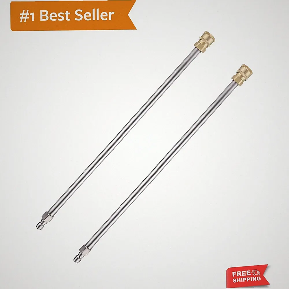 Heavy-Duty 2-Pack Extension Wands for Pressure Washers - Universal Quick Connect