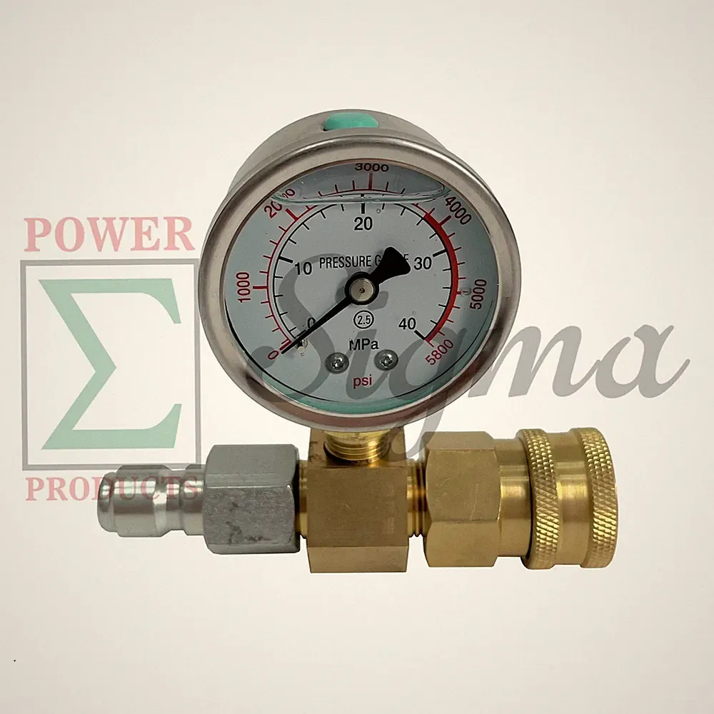 Heavy Duty 5000 5800PSI Pressure Washer Gauge With 3/8" FPT Quick Coupler Socket