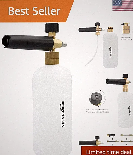 Heavy-Duty Brass Foam Cannon with Quick Connector - Perfect for Auto Detailers