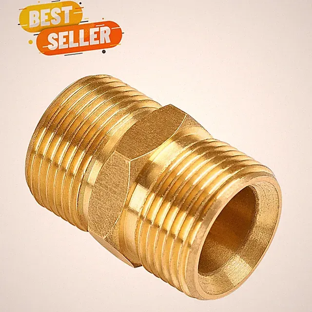 Heavy Duty Brass M22-14mm Coupler - 5000 PSI Safe Pressure Washer Connector