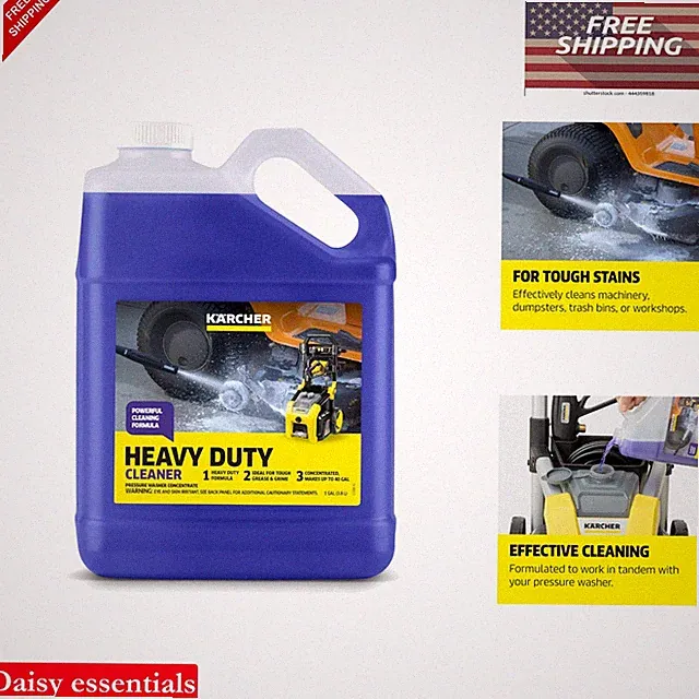 Heavy Duty Degreaser Cleaner for Pressure Washers Removes Grease Dirt Grime 4...