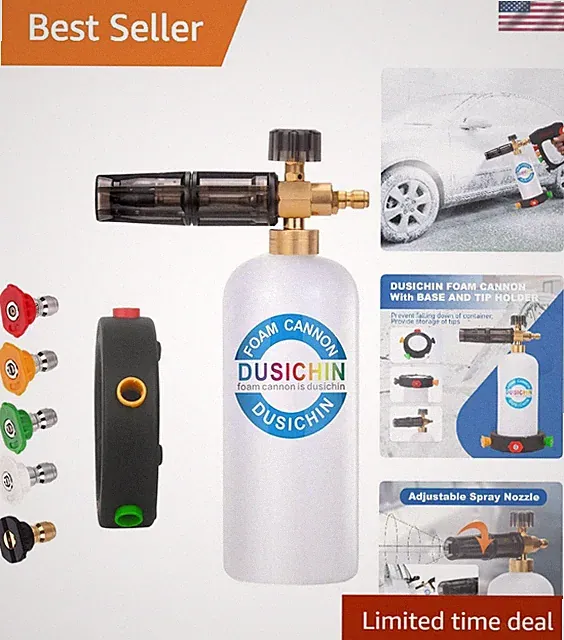 Heavy-Duty Foam Cannon with Adjustable Nozzle for Professional Pressure Washing