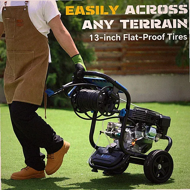 Heavy Duty Gas Pressure Washer 3600 PSI 2.3 GPM High Power Washer with Hose Reel