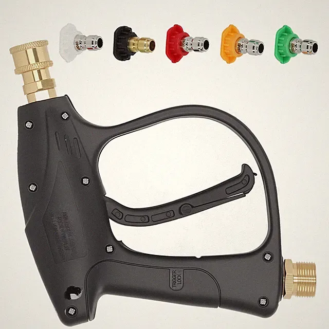 Heavy Duty High Pressure Washer Spray Gun M22 14mm w/ 5 Spray Nozzle Aluminum