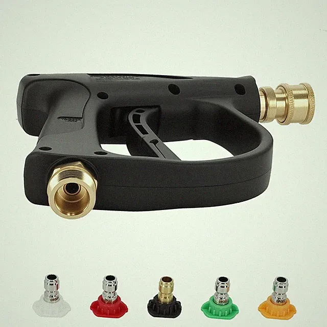 Heavy Duty High Pressure Washer Spray Gun M22 14mm with 5 Spray Nozzle Aluminum