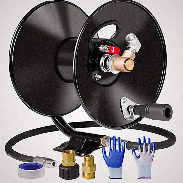 Heavy Duty Hose Reel 50ft Wall Mount Hand Crank
