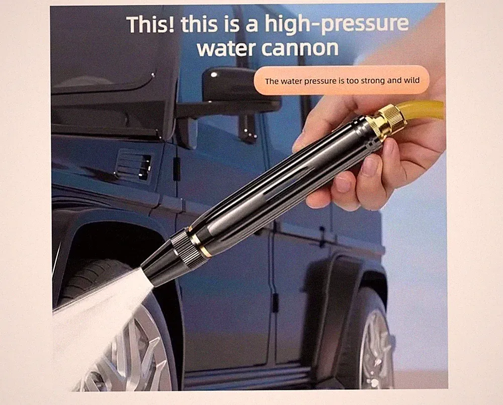 Heavy Duty Metal Hose Nozzle High Pressure Jet Spray Car Wash - BUY 2 GET 1 FREE