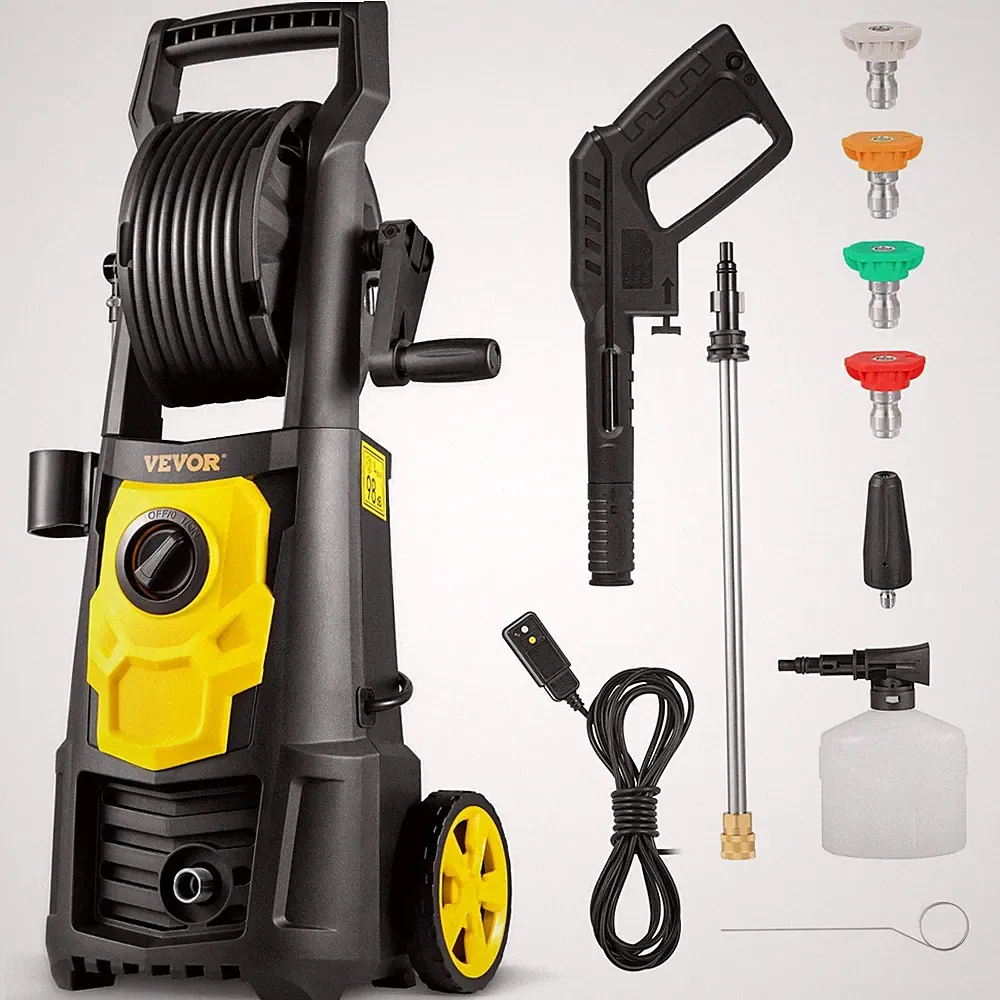 Heavy Duty Pressure Washer 2000PSI 1.65GPM with Compact Design