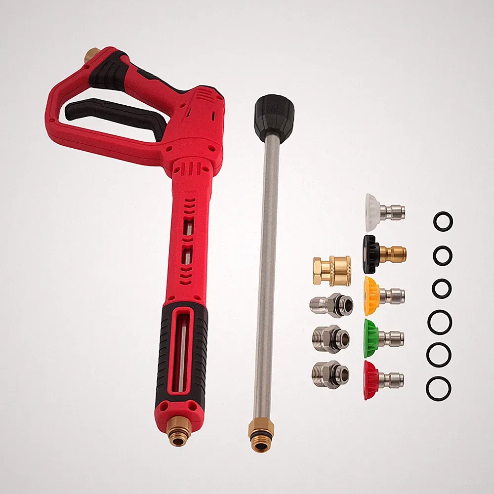 Heavy Duty Pressure Washer Gun 36" Extension Wand 5 Quick Connect Nozzle Tips