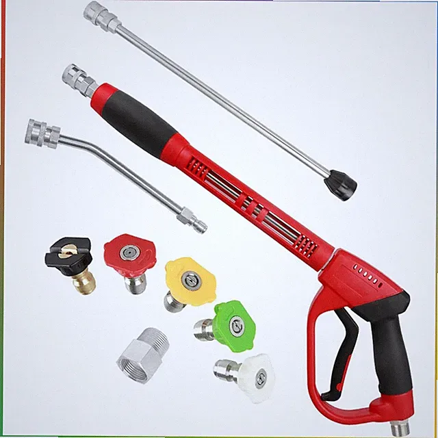 Heavy Duty Pressure Washer Gun Spray Wand Nozzle Kit 5000 PSI M22 Car Home